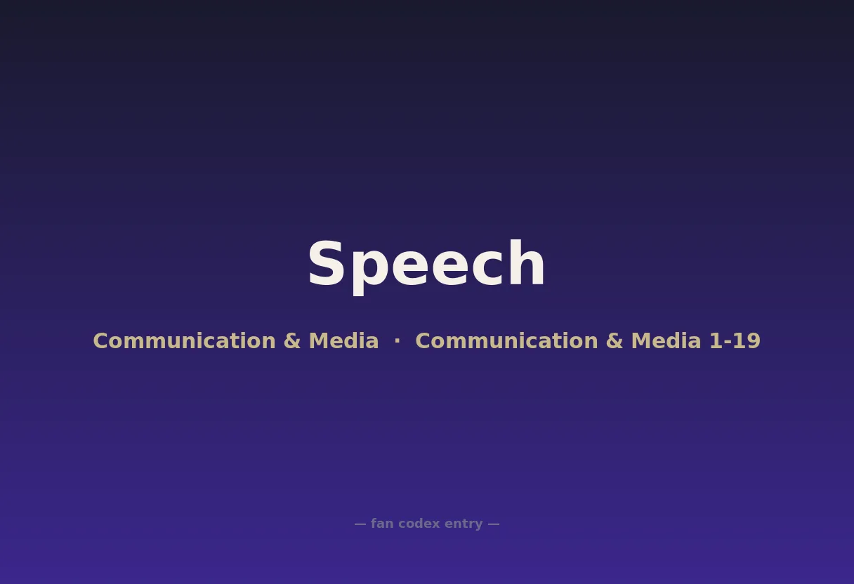 Speech